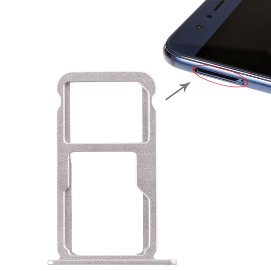 SIM Card Tray + SIM Card Tray / Micro SD Card for Huawei Honor 8 (Silver) - Card Socket by buy2fix | Online Shopping UK | buy2fix