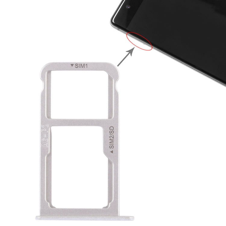 SIM Card Tray + SIM Card Tray / Micro SD Card for Huawei P9 Plus(White) by buy2fix