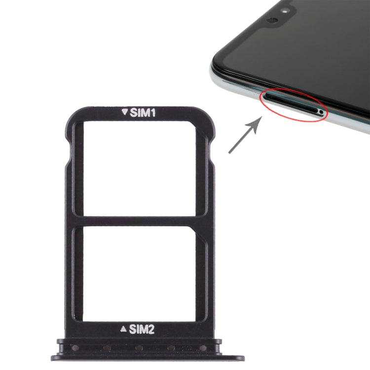 SIM Card Tray + SIM Card Tray for Huawei P20 Pro (Black) by buy2fix