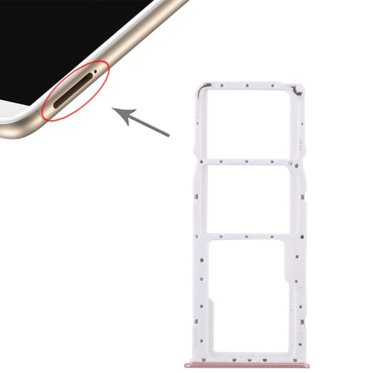 2 SIM Card Tray + Micro SD Card Tray for Huawei Enjoy 8 Plus(Pink) - Card Socket by buy2fix | Online Shopping UK | buy2fix