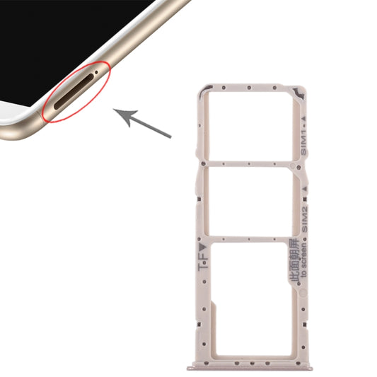 2 SIM Card Tray + Micro SD Card Tray for Huawei Enjoy 8 Plus(Gold) - Card Socket by buy2fix | Online Shopping UK | buy2fix