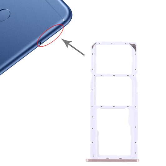2 SIM Card Tray + Micro SD Card Tray for Huawei Honor Play 7C(Gold) - Card Tray by buy2fix | Online Shopping UK | buy2fix