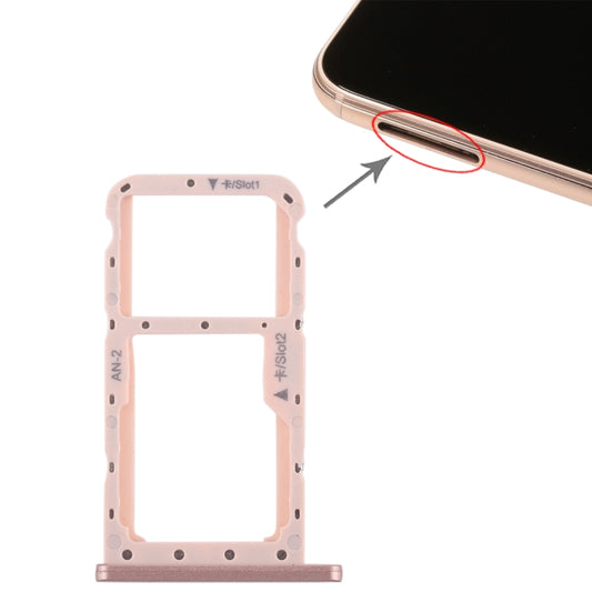 SIM Card Tray + SIM Card Tray / Micro SD Card for Huawei P20 Lite / Nova 3e (Pink) - Card Socket by buy2fix | Online Shopping UK | buy2fix
