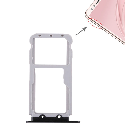 2 SIM Card Tray / Micro SD Card Tray for Huawei Nova 2s(Black) - Card Socket by buy2fix | Online Shopping UK | buy2fix