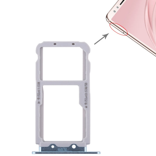 2 SIM Card Tray / Micro SD Card Tray for Huawei Nova 2s(Blue) - Card Socket by buy2fix | Online Shopping UK | buy2fix