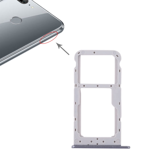 SIM Card Tray + SIM Card Tray / Micro SD Card for Huawei Honor 9 Lite(Grey) - Card Tray by buy2fix | Online Shopping UK | buy2fix