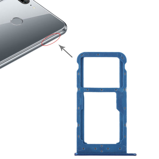 SIM Card Tray + SIM Card Tray / Micro SD Card for Huawei Honor 9 Lite(Blue) - Card Tray by buy2fix | Online Shopping UK | buy2fix