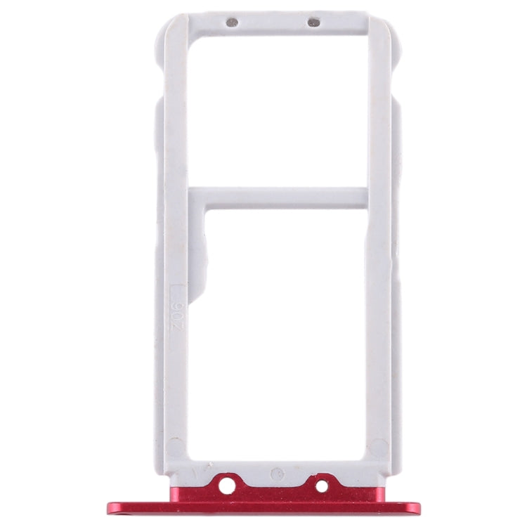 SIM Card Tray + SIM Card Tray / Micro SD Card for Huawei Honor View 10 / V10(Red) by buy2fix