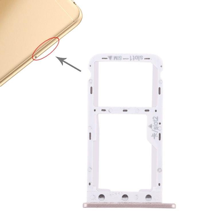 SIM Card Tray + SIM Card Tray / Micro SD Card for Huawei Enjoy 7 (Gold) by buy2fix
