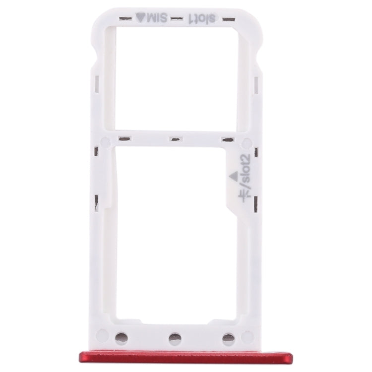 SIM Card Tray + SIM Card Tray / Micro SD Card for Huawei Enjoy 7 (Red) by buy2fix