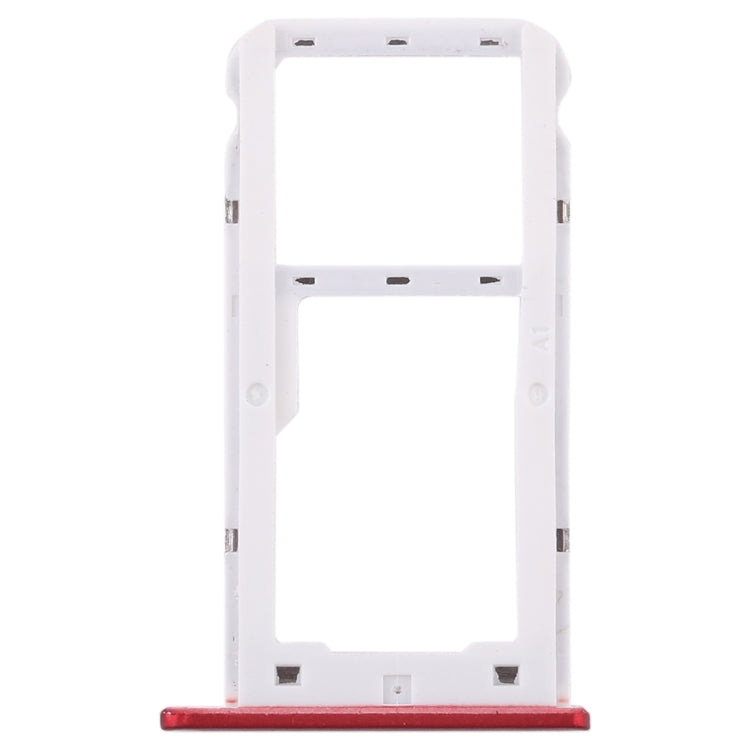 SIM Card Tray + SIM Card Tray / Micro SD Card for Huawei Enjoy 7 (Red) by buy2fix