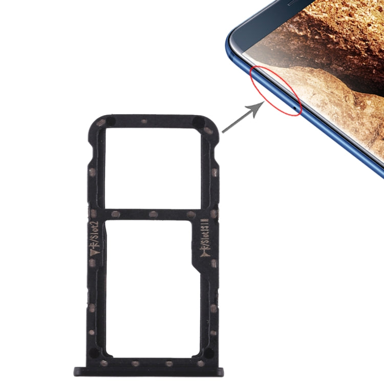 SIM Card Tray + SIM Card Tray / Micro SD Card for Huawei Maimang 6(Black) by buy2fix