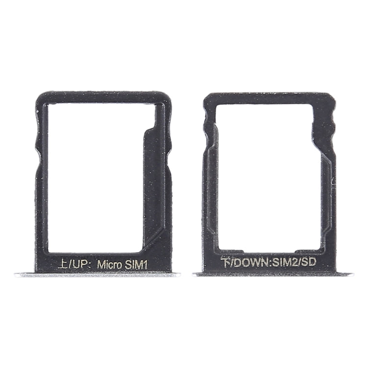 SIM Card Tray + SIM Card Tray / Micro SD Card for Huawei Enjoy 5s (Silver) by buy2fix