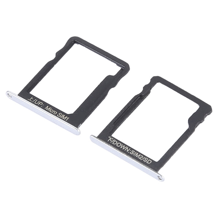 SIM Card Tray + SIM Card Tray / Micro SD Card for Huawei Enjoy 5s (Silver) by buy2fix