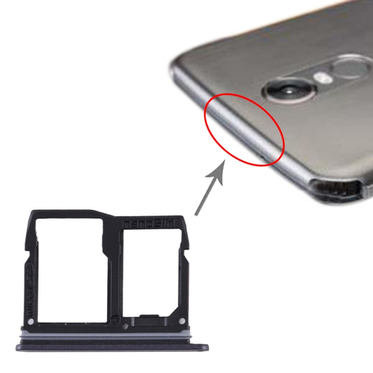 Nano SIM Card Tray + Micro SD Card Tray for LG Stylo 5 / Q720 LM-Q720MS LM-Q720TSW Q720CS (Black) - For LG by buy2fix | Online Shopping UK | buy2fix