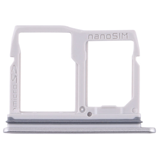 Nano SIM Card Tray + Micro SD Card Tray for LG Stylo 5 / Q720 LM-Q720MS LM-Q720TSW Q720CS (Silver) - For LG by buy2fix | Online Shopping UK | buy2fix