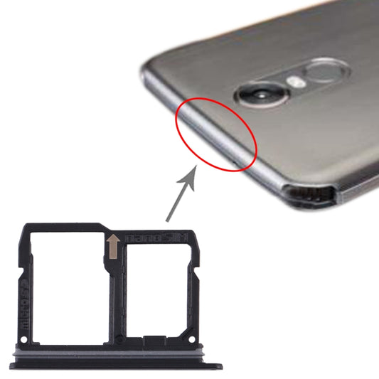 Nano SIM Card Tray + Micro SD Card Tray for LG Stylo 4 / Q Stylus Q710 / LM-Q710CS / LM-Q710MS / LM-Q710ULS / LM-Q710ULM / LM-Q710TS / LM-Q710WA (Black) - For LG by buy2fix | Online Shopping UK | buy2fix