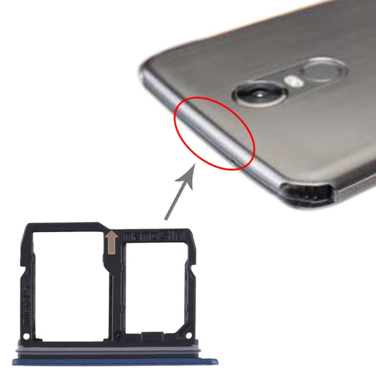 Nano SIM Card Tray + Micro SD Card Tray for LG Stylo 4 / Q Stylus Q710 / LM-Q710CS / LM-Q710MS / LM-Q710ULS / LM-Q710ULM / LM-Q710TS / LM-Q710WA (Blue) - For LG by buy2fix | Online Shopping UK | buy2fix