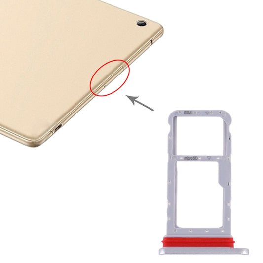 SIM Card Tray + Micro SD Card Tray for Huawei Honor Waterplay (Silver) - Card Tray by buy2fix | Online Shopping UK | buy2fix