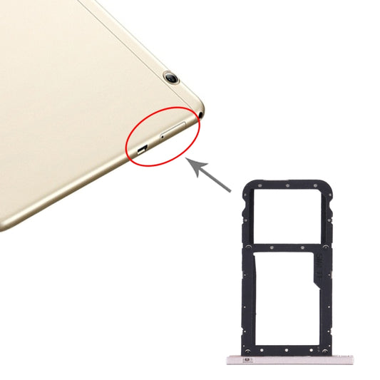 SIM Card Tray + Micro SD Card Tray for Huawei Honor Play Pad 2(9.6 inch)(Gold) - Card Tray by buy2fix | Online Shopping UK | buy2fix