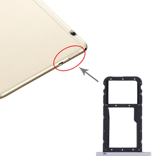 SIM Card Tray + Micro SD Card Tray for Huawei Honor Play Pad 2(9.6 inch)(Silver) - Card Tray by buy2fix | Online Shopping UK | buy2fix