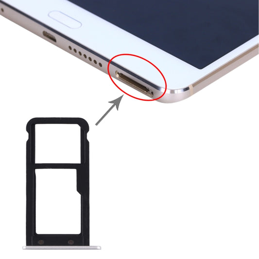 SIM Card Tray + Micro SD Card Tray for Huawei MediaPad M3 8.4 (4G Version) (Silver) - Card Socket by buy2fix | Online Shopping UK | buy2fix