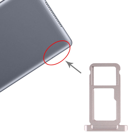 SIM Card Tray + Micro SD Card Tray for Huawei MediaPad M5 10 (4G Version)(Gold) - Card Socket by buy2fix | Online Shopping UK | buy2fix