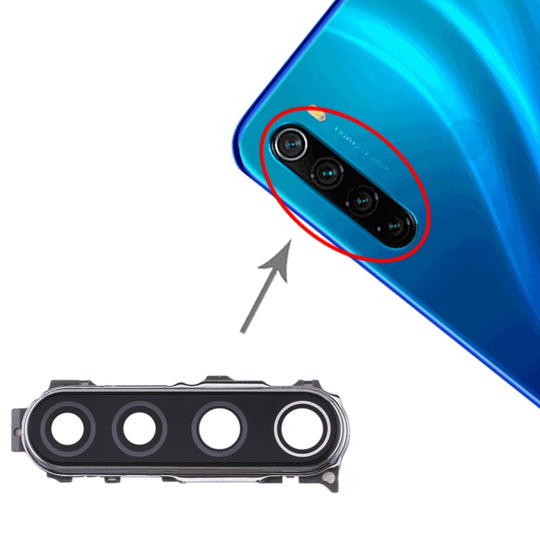 Cache objectif d'appareil photo pour Xiaomi Redmi Note 8 (argent)