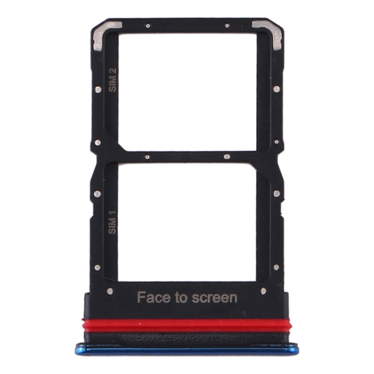 SIM Card Tray + SIM Card Tray for Xiaomi Mi 10 Lite 5G (Blue) - Card Tray by buy2fix | Online Shopping UK | buy2fix