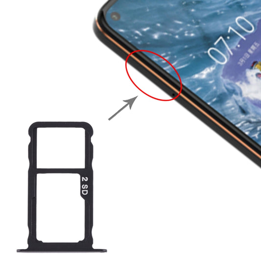Original SIM Card Tray + SIM Card Tray / Micro SD Card Tray for Nokia X71 / TA-1172 TA-1167 TA-1188(Black) - Card Tray by buy2fix | Online Shopping UK | buy2fix