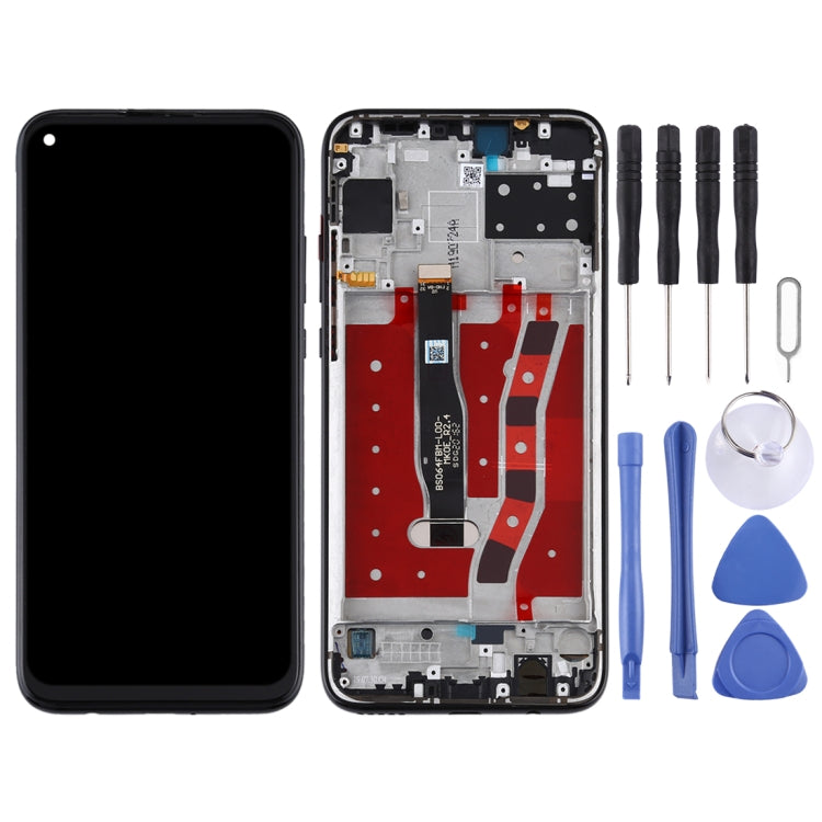 OEM LCD Screen for Huawei Nova 5i Digitizer Full Assembly with Frame(Black) by buy2fix