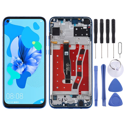 OEM LCD Screen for Huawei Nova 5i Digitizer Full Assembly with Frame(Blue) by buy2fix