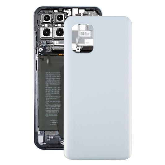 Glass Material Battery Back Cover for Xiaomi Mi 10 Lite 5G/Mi 10 Youth 5G(White) - Back Cover by buy2fix | Online Shopping UK | buy2fix