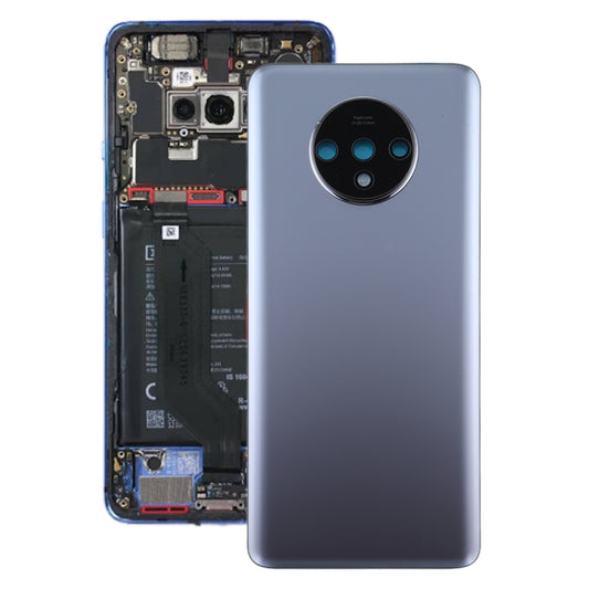 For OnePlus 7T Original Battery Back Cover with Camera Lens Cover (Silver) - Back Cover by buy2fix | Online Shopping UK | buy2fix