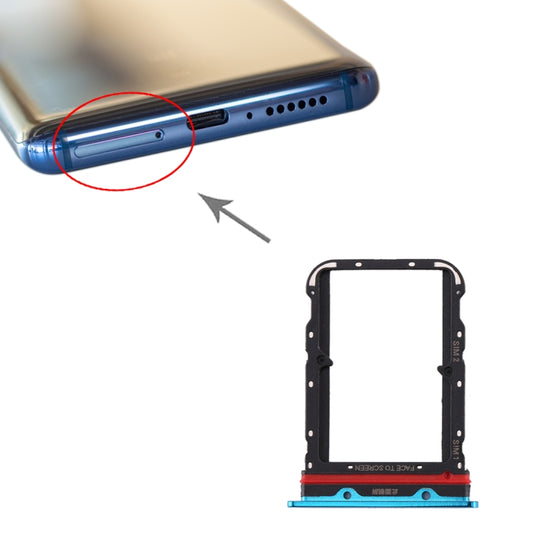 SIM Card Tray + SIM Card Tray for Xiaomi Mi 10(Blue) - Card Tray by buy2fix | Online Shopping UK | buy2fix