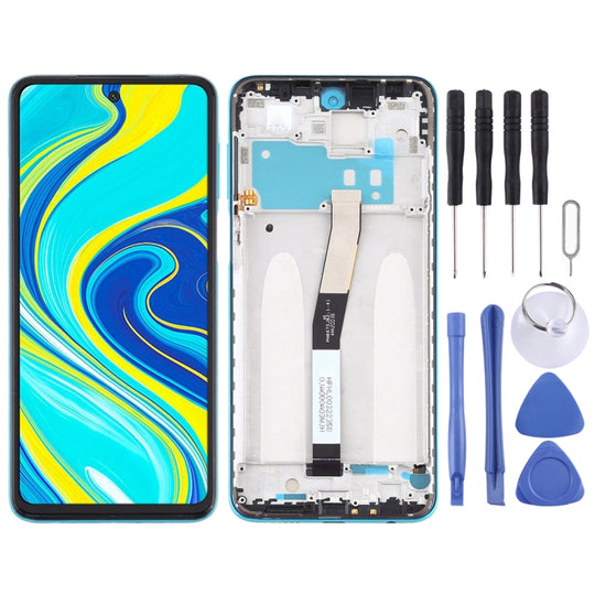 Écran LCD et numériseur complet avec cadre pour Xiaomi Redmi Note 9S / Redmi Note 9 Pro Max / Redmi Note 9 Pro (Inde) / Redmi Note 9 Pro (Bleu)