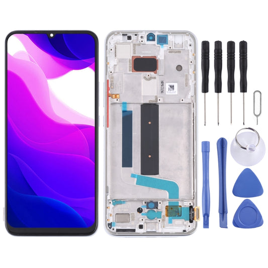 Original AMOLED LCD Screen for Xiaomi Mi 10 Lite 5G with Digitizer Full Assembly(Silver) - LCD Screen by buy2fix | Online Shopping UK | buy2fix