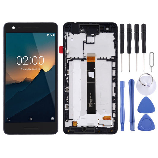 TFT LCD Screen for Nokia 2.1 Digitizer Full Assembly with Frame (Black) - LCD Screen by buy2fix | Online Shopping UK | buy2fix