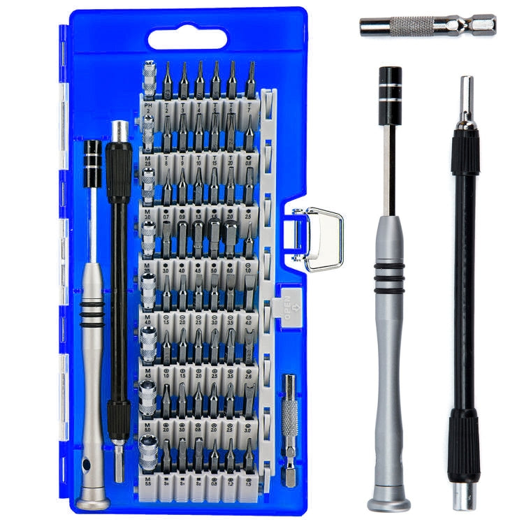 60 in 1 S2 Tool Steel Precision Screwdriver Nutdriver Bit Repair Tools Kit(Blue) - Screwdriver Set by buy2fix | Online Shopping UK | buy2fix