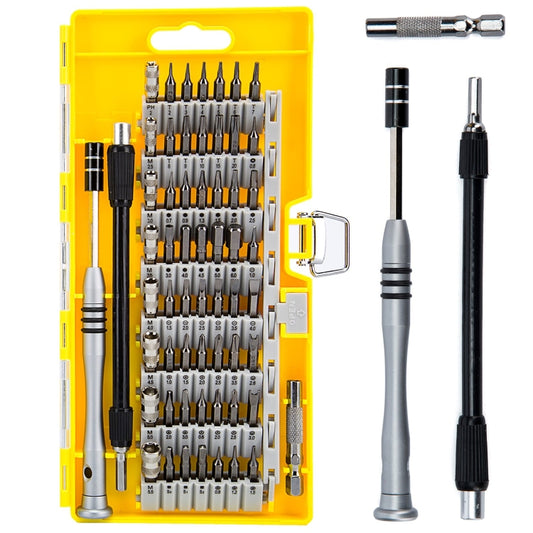 60 in 1 S2 Tool Steel Precision Screwdriver Nutdriver Bit Repair Tools Kit(Yellow) - Screwdriver Set by buy2fix | Online Shopping UK | buy2fix