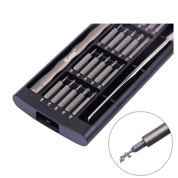 Kaisi K-3022B 22 in1 High Precision Screwdriver Set Magnetic Screwdriver Bits - Screwdriver Set by Kaisi | Online Shopping UK | buy2fix