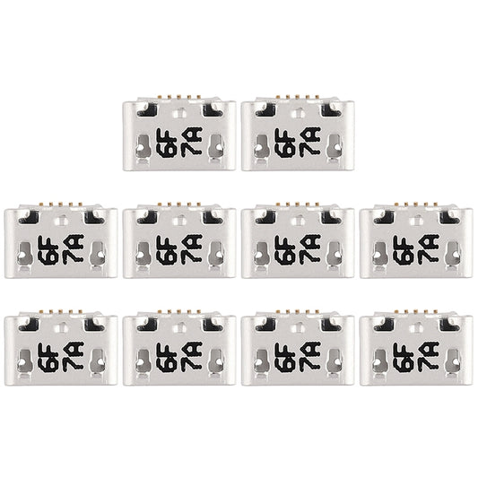For Vivo X6s / X6s Plus 10pcs Charging Port Connector - Single Tail Connector by buy2fix | Online Shopping UK | buy2fix