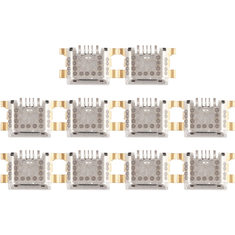 For Vivo X21i 10pcs Charging Port Connector - Single Tail Connector by buy2fix | Online Shopping UK | buy2fix