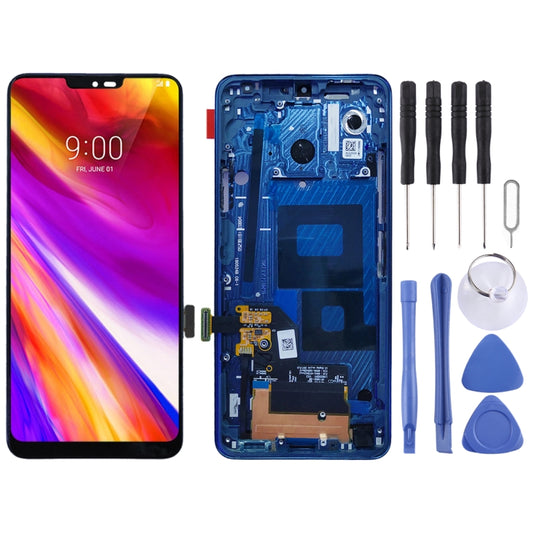 Original LCD Screen for LG G7 ThinQ / G710 G710EM G710PM G710VMP Digitizer Full Assembly with Frame (Blue) - For LG by buy2fix | Online Shopping UK | buy2fix