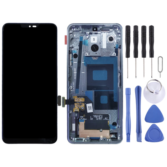 Original LCD Screen for LG G7 ThinQ / G710 G710EM G710PM G710VMP Digitizer Full Assembly with Frame (Silver) - For LG by buy2fix | Online Shopping UK | buy2fix
