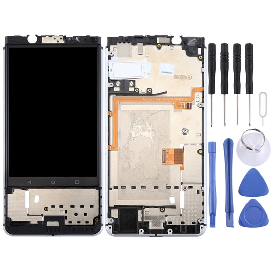 OEM LCD Screen for BlackBerry Keyone Digitizer Full Assembly with Frame(Silver) - For BlackBerry by buy2fix | Online Shopping UK | buy2fix