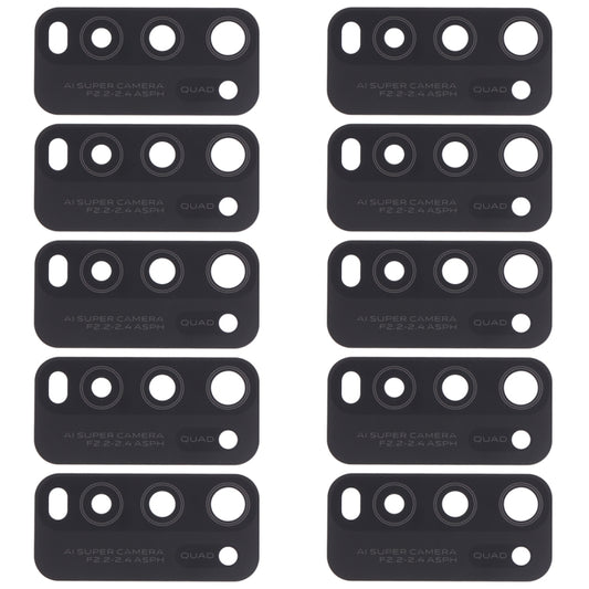 For Vivo Y50 1935, V1965A / Vivo Y30 1938 10pcs Back Camera Lens (Black) - Camera Parts by buy2fix | Online Shopping UK | buy2fix