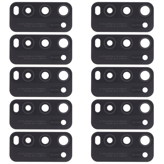 10 PCS Rückkameraobjektiv für Vivo Y50 (Schwarz)