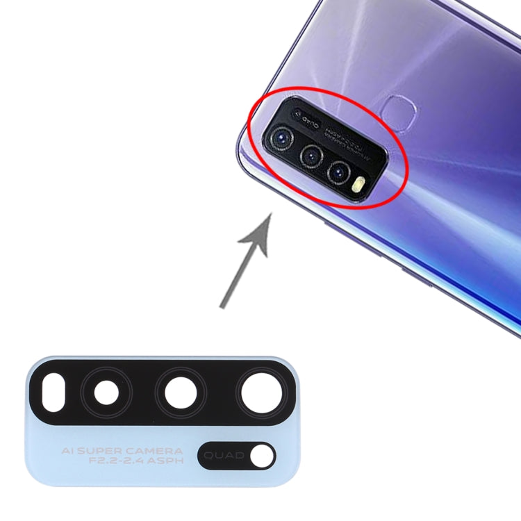 For Vivo Y50 1935, V1965A / Vivo Y30 1938 10pcs Back Camera Lens (Baby Blue) - Camera Parts by buy2fix | Online Shopping UK | buy2fix