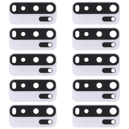 For Vivo Y50 1935, V1965A / Vivo Y30 1938 10pcs Back Camera Lens (White) - Camera Parts by buy2fix | Online Shopping UK | buy2fix